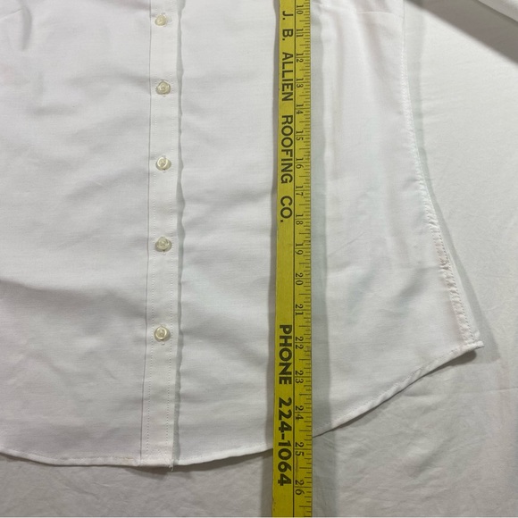 Pearly Vine Button down shirt Contrasting collar and Cuff White Blue Shirt XS - Picture 6 of 12